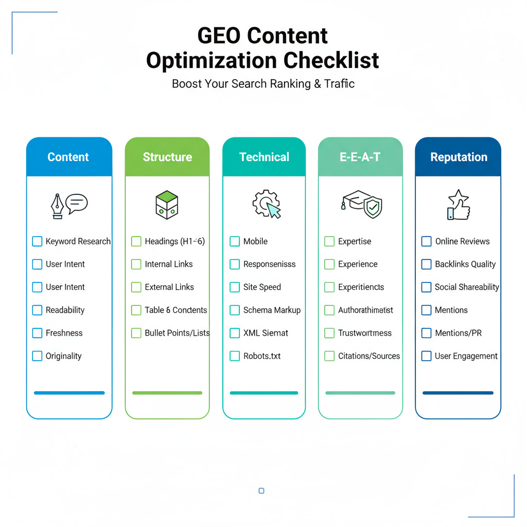 Чеклист GEO-оптимизации сайта для нейросетей